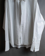 "Christian Dior" Pintuck design wide spread collar dress shirt