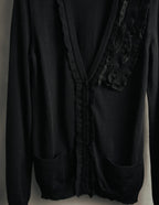 "RED VALENTINO" 10's Feminine merino wool knit cardigan