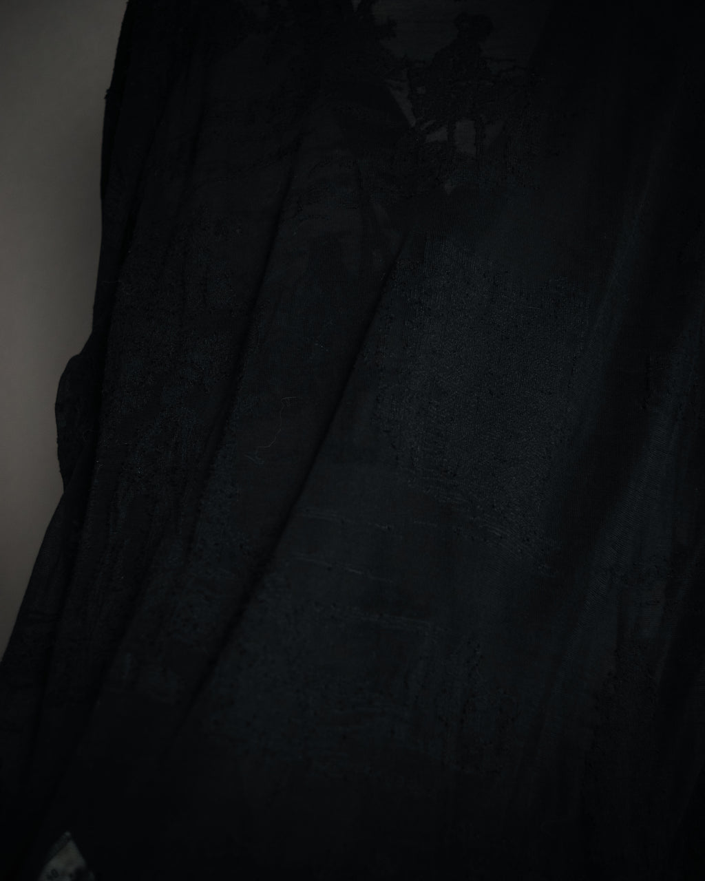 –SPECIAL– "HERMES" 00’s Sheer botanical lace cotton pullover