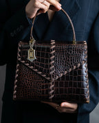"YVES SAINT LAURENT" Crocodile pattern stitching handbag