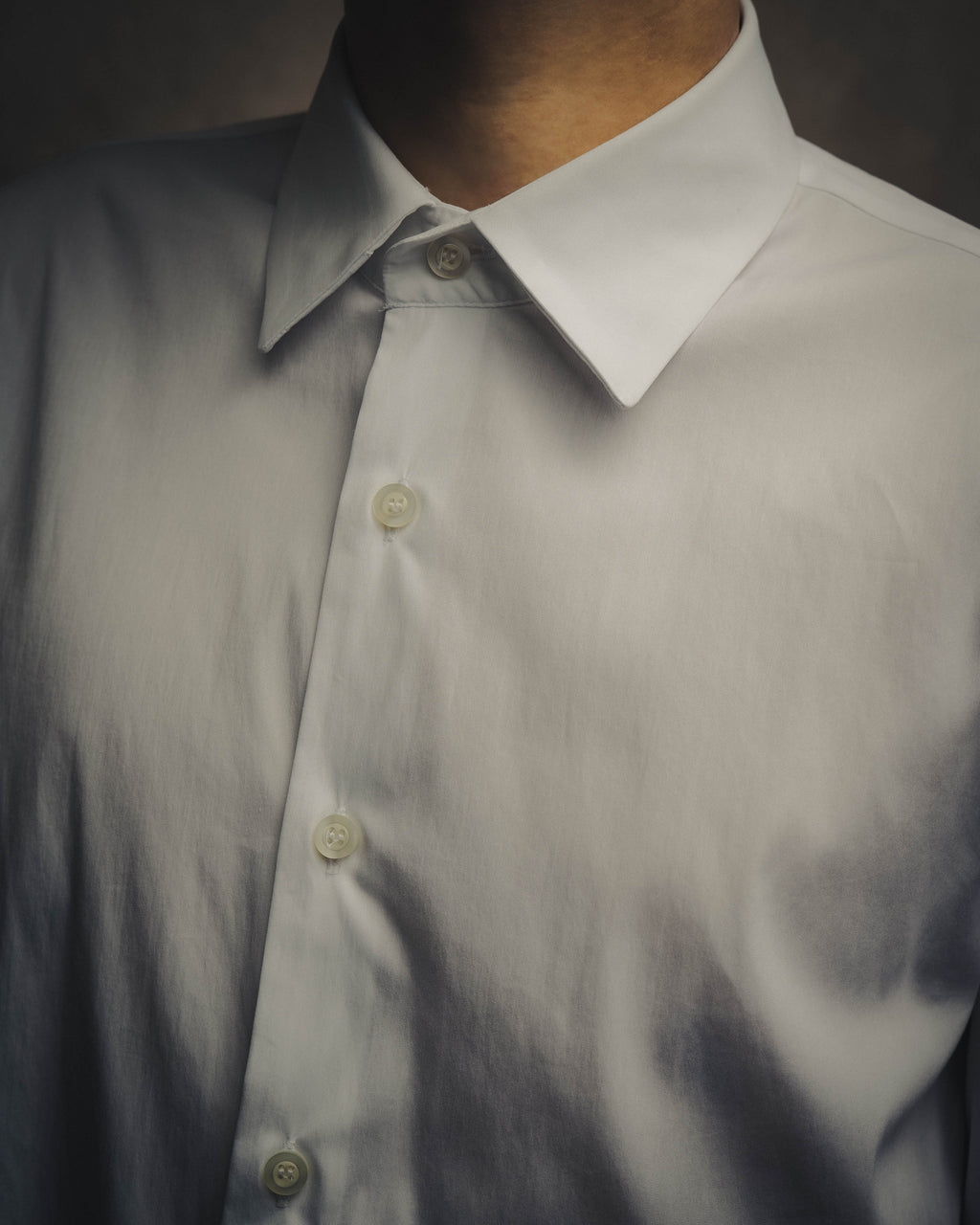 -SPECIAL- "PRADA" 10's-20's Stretch cotton silk-touch dress shirt
