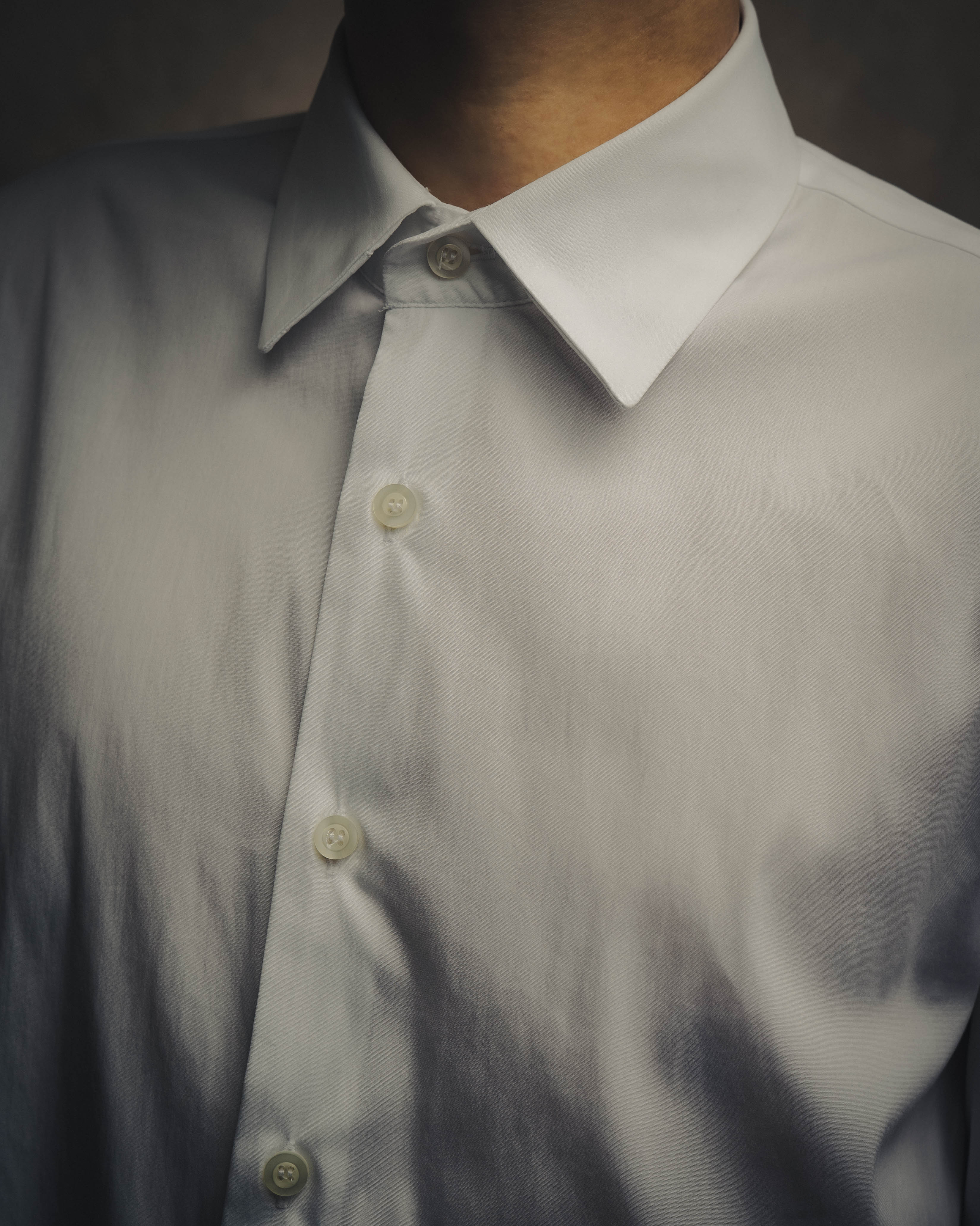 -SPECIAL- "PRADA" 10's-20's Stretch cotton silk-touch dress shirt