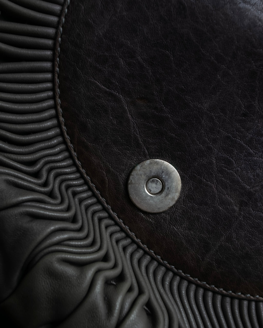 "Christian Dior" John Galliano period Gathering design leather hand bag