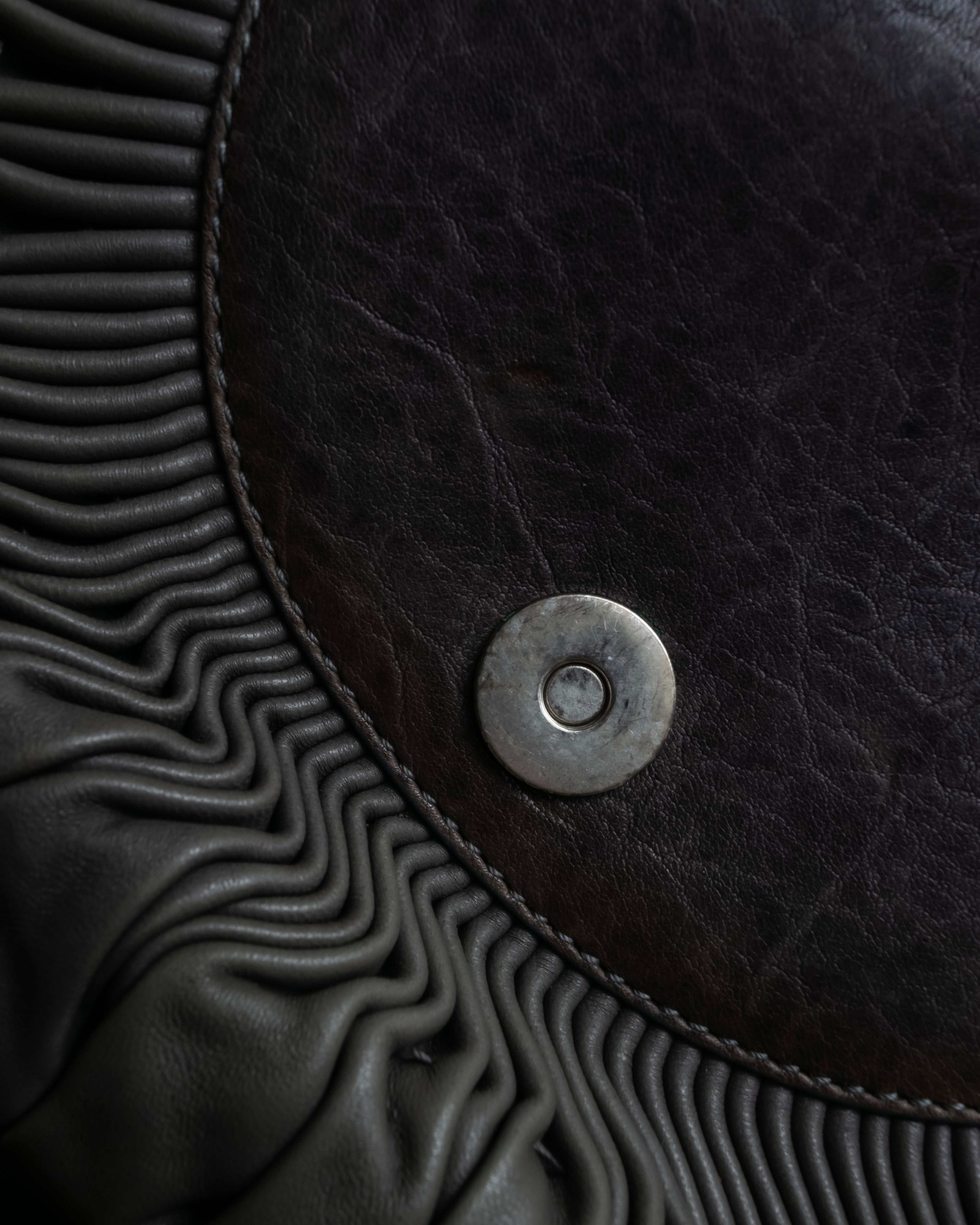 "Christian Dior" John Galliano period Gathering design leather hand bag