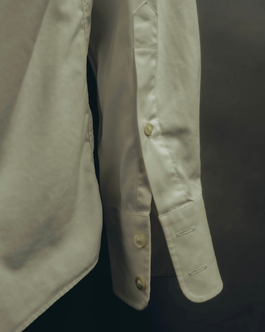 "Yves Saint Laurent" 80's-90's Classic off white dress shirt