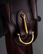 "GUCCI" Equus-derived bordeaux leather belt