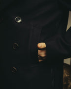 -SPECIAL- "DRIES VAN NOTEN" 10's Sculptural wide lapel double breasted wool coat