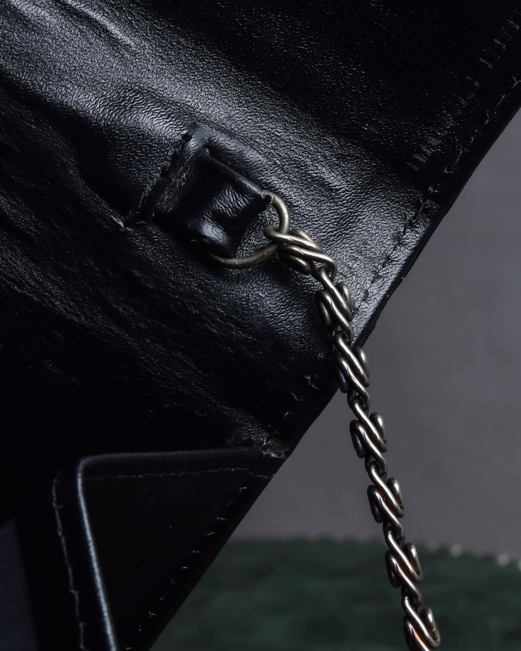 "Cartier" Logo engraved horizontal chain shoulder leather bag