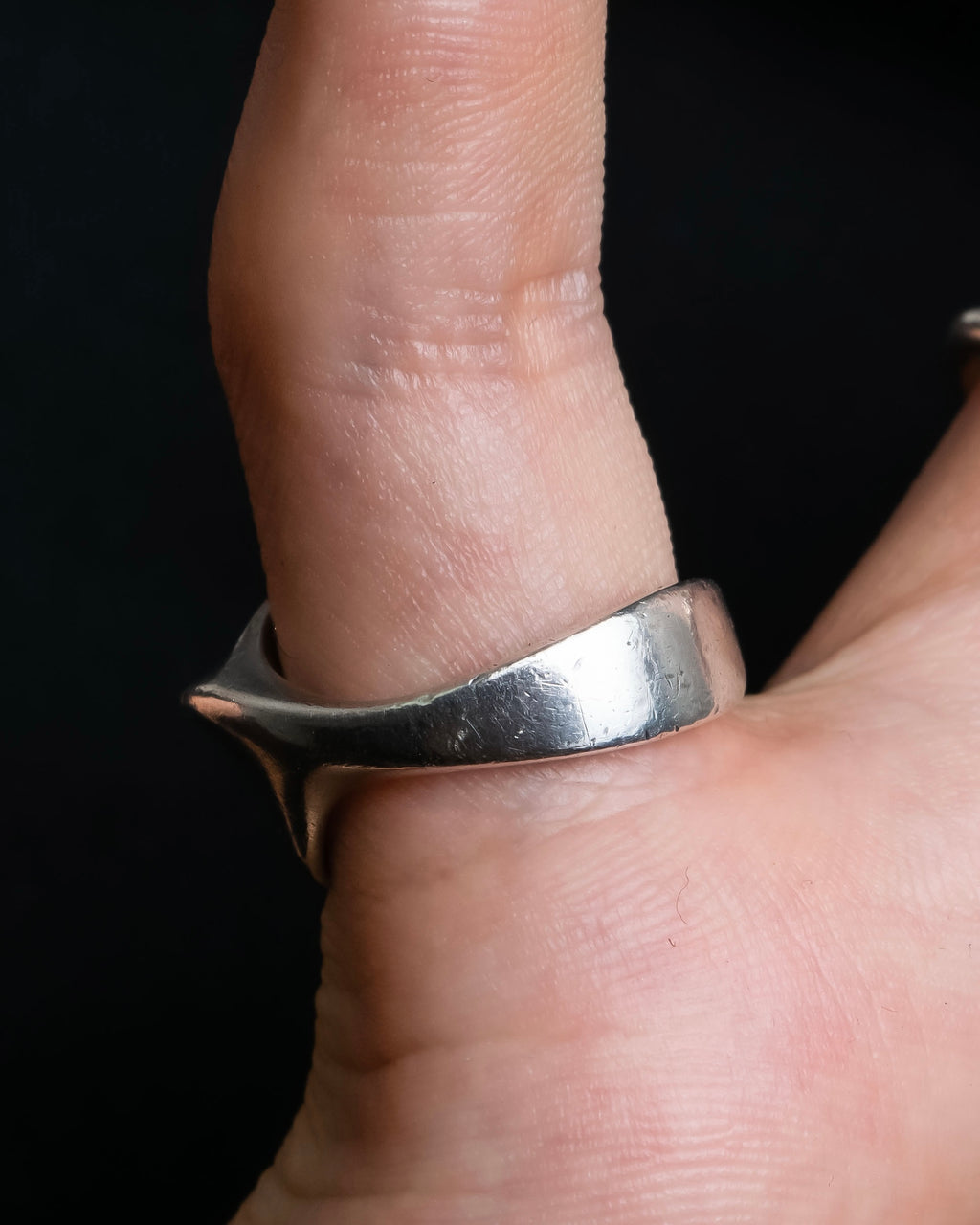 “Georg Jensen” Twisted shape silver ring