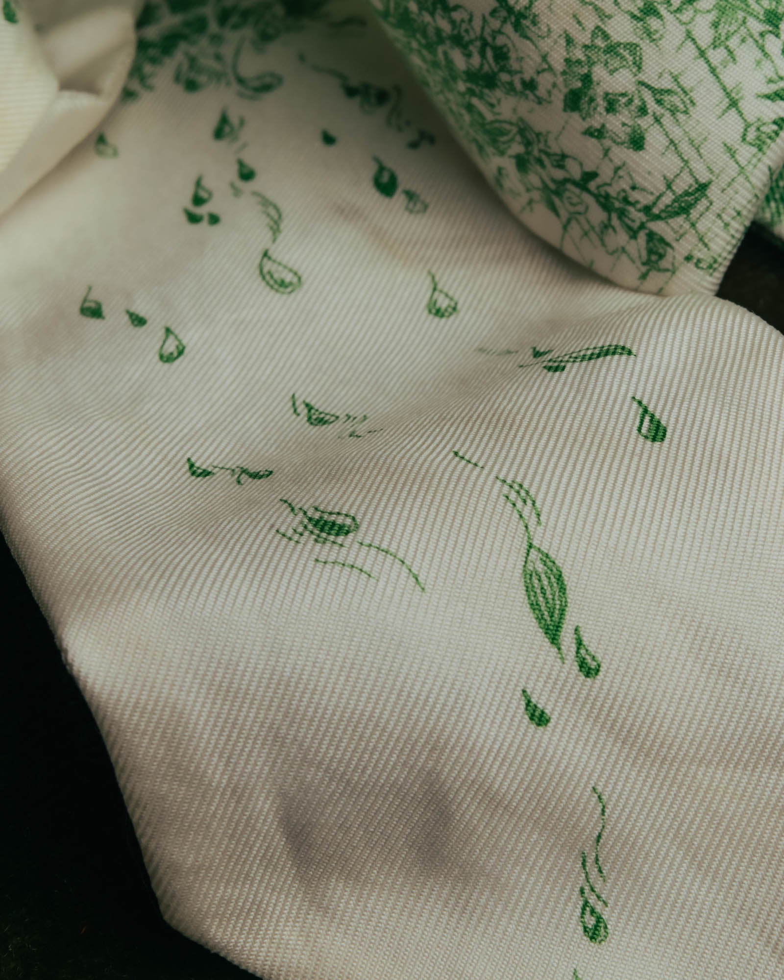 "DIOR" Green printed silk mitzah scarf