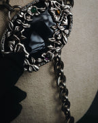 "VALENTINO GARAVANI" 2010’s dark romantic statement necklace＆belt