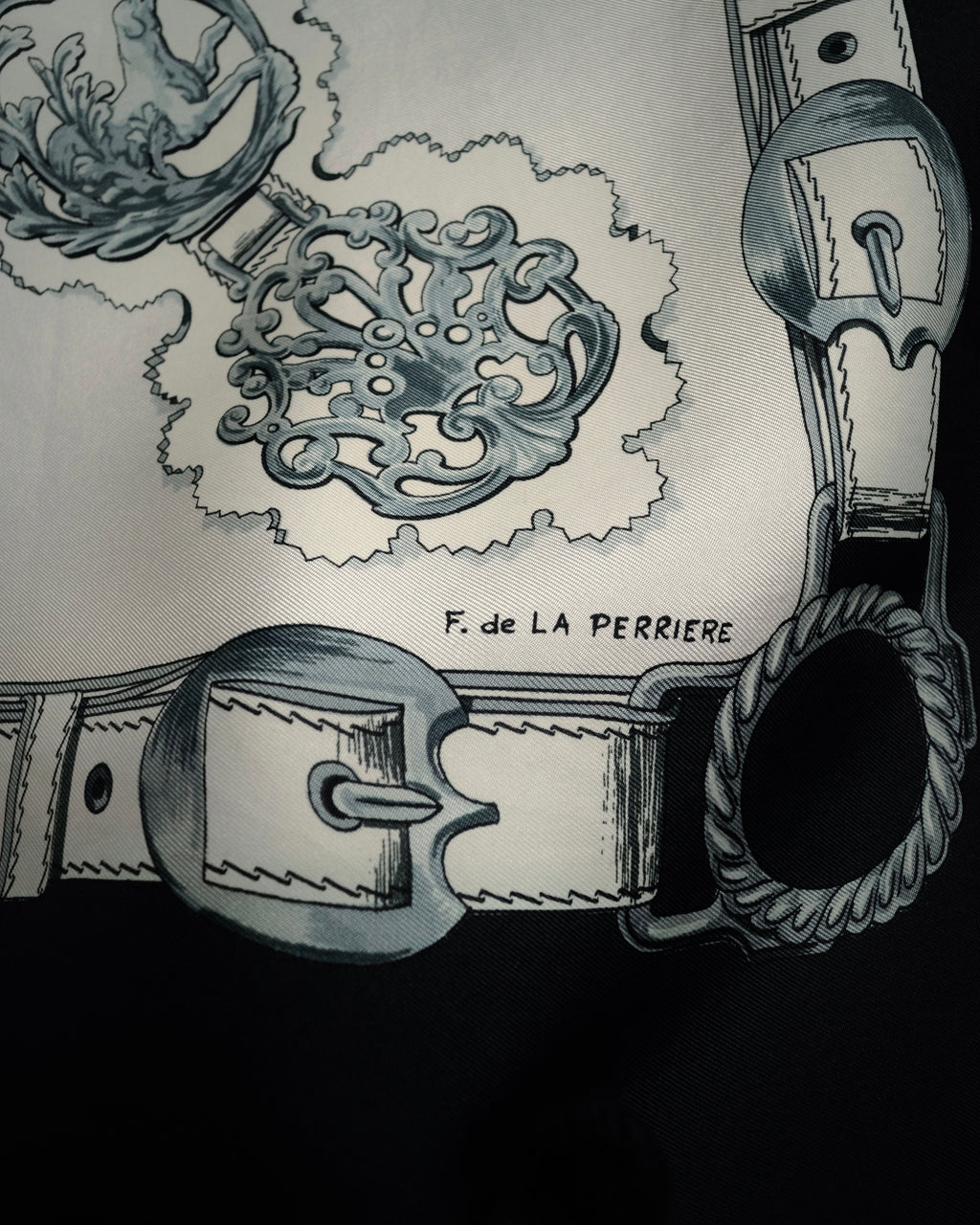 “HERMES” 60’s Cuivreries silk carré scarf