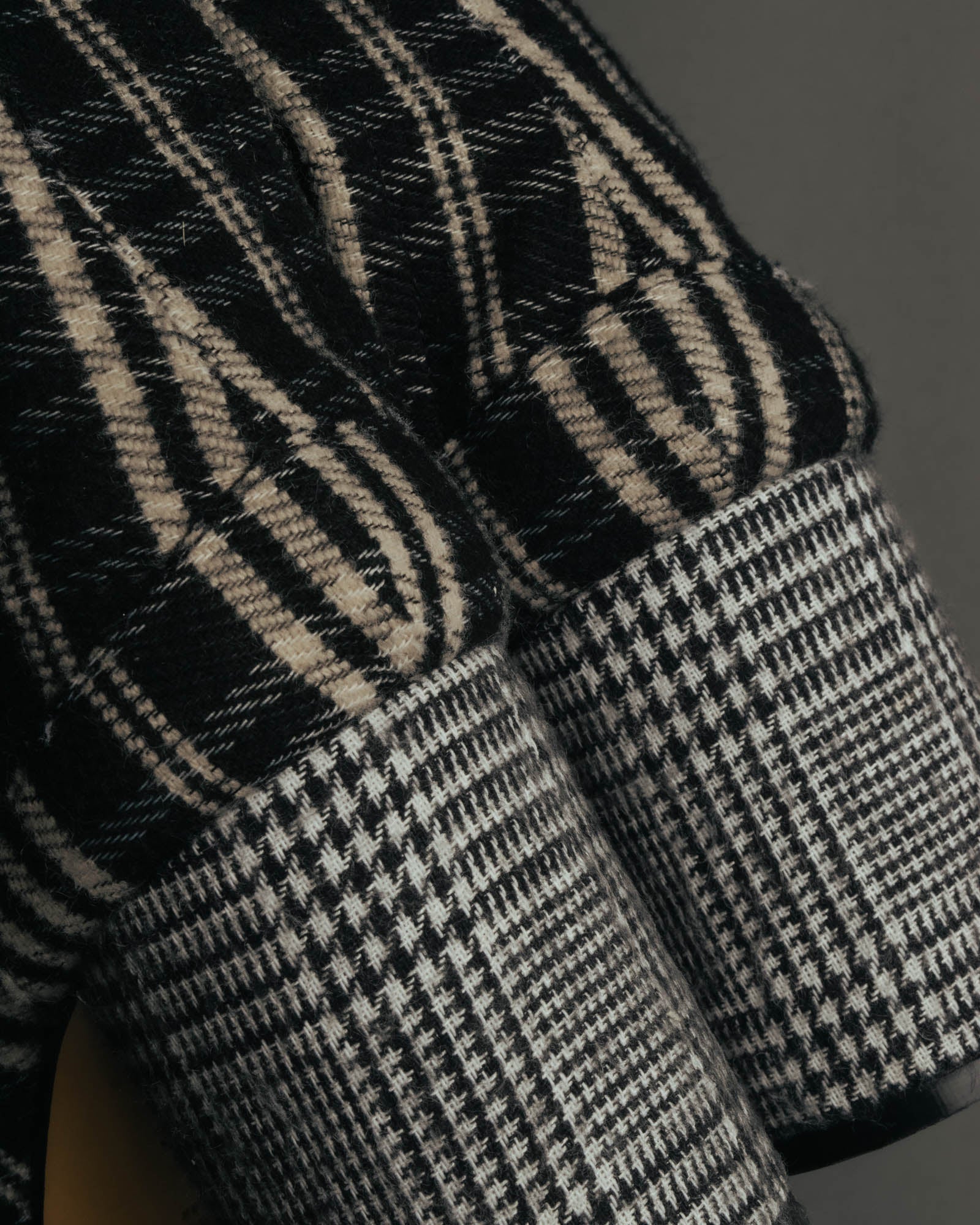 -SPECIAL- "Maison Margiela"2015's Tabi striped fabric ankle boots