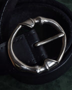 "GUCCI" Bamboo buckle motif leather belt