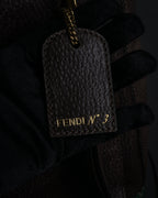 “FENDI” 2010’s Architectural grained leather 3Jours bag
