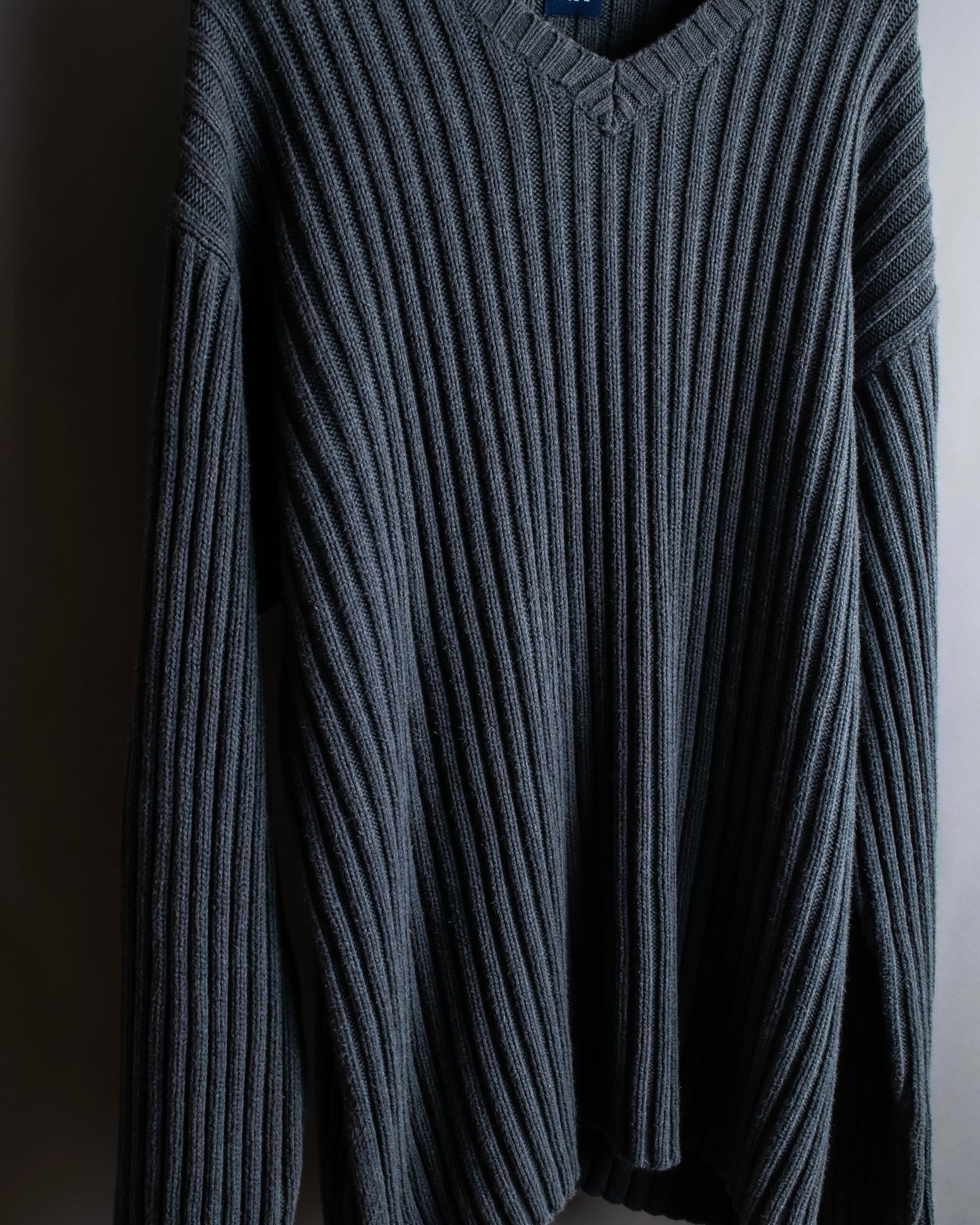 "GAP" Ribbed oversized V neck knit pullover