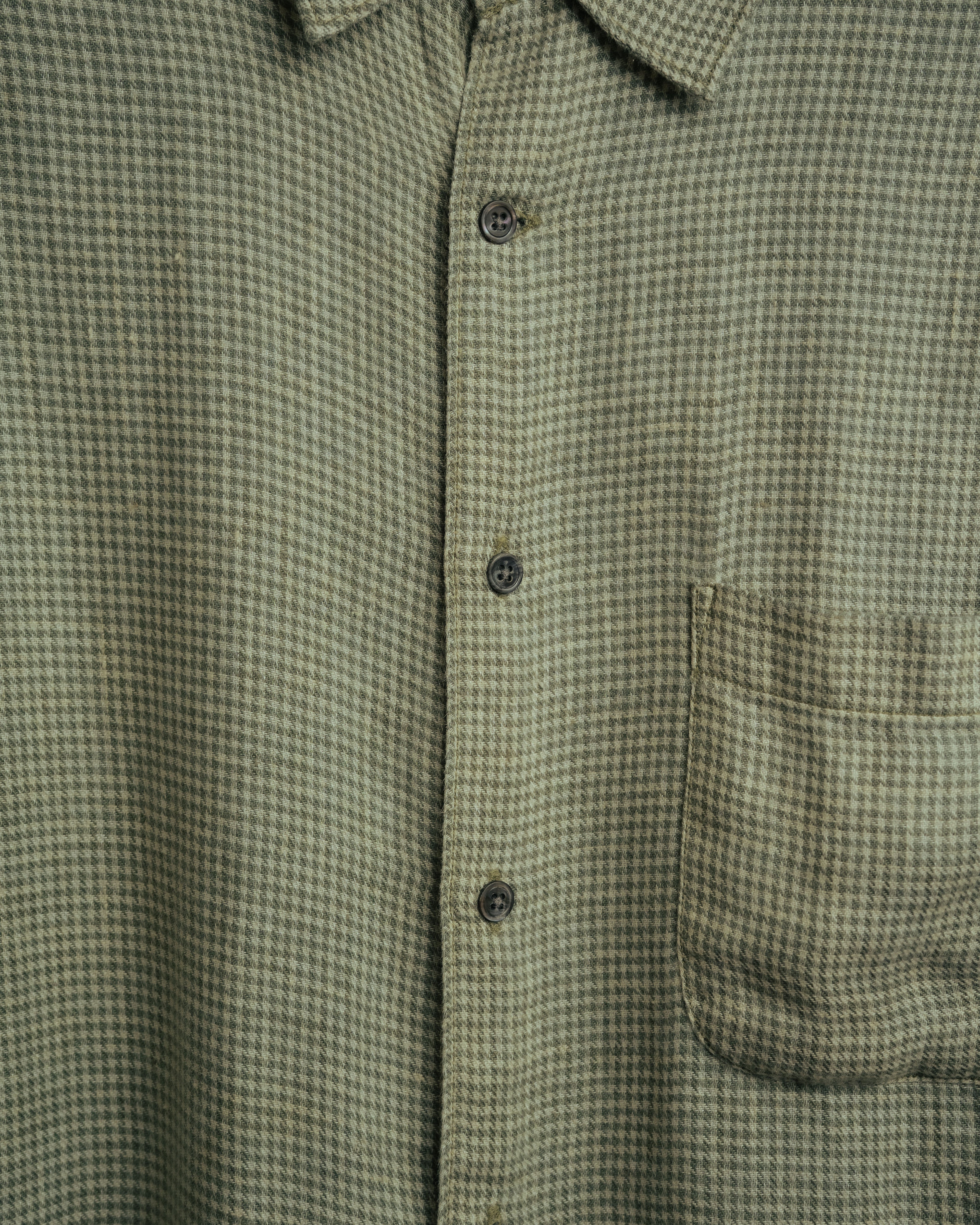 -MOOD Vintage Collections-
90’s Houndstooth linen relaxed shirt