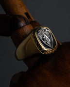 "GUCCI" Coat of arms engraved design ring