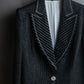 "GIANFRANCO FERRE" Striped＆dotted peak lapel tailored jacket