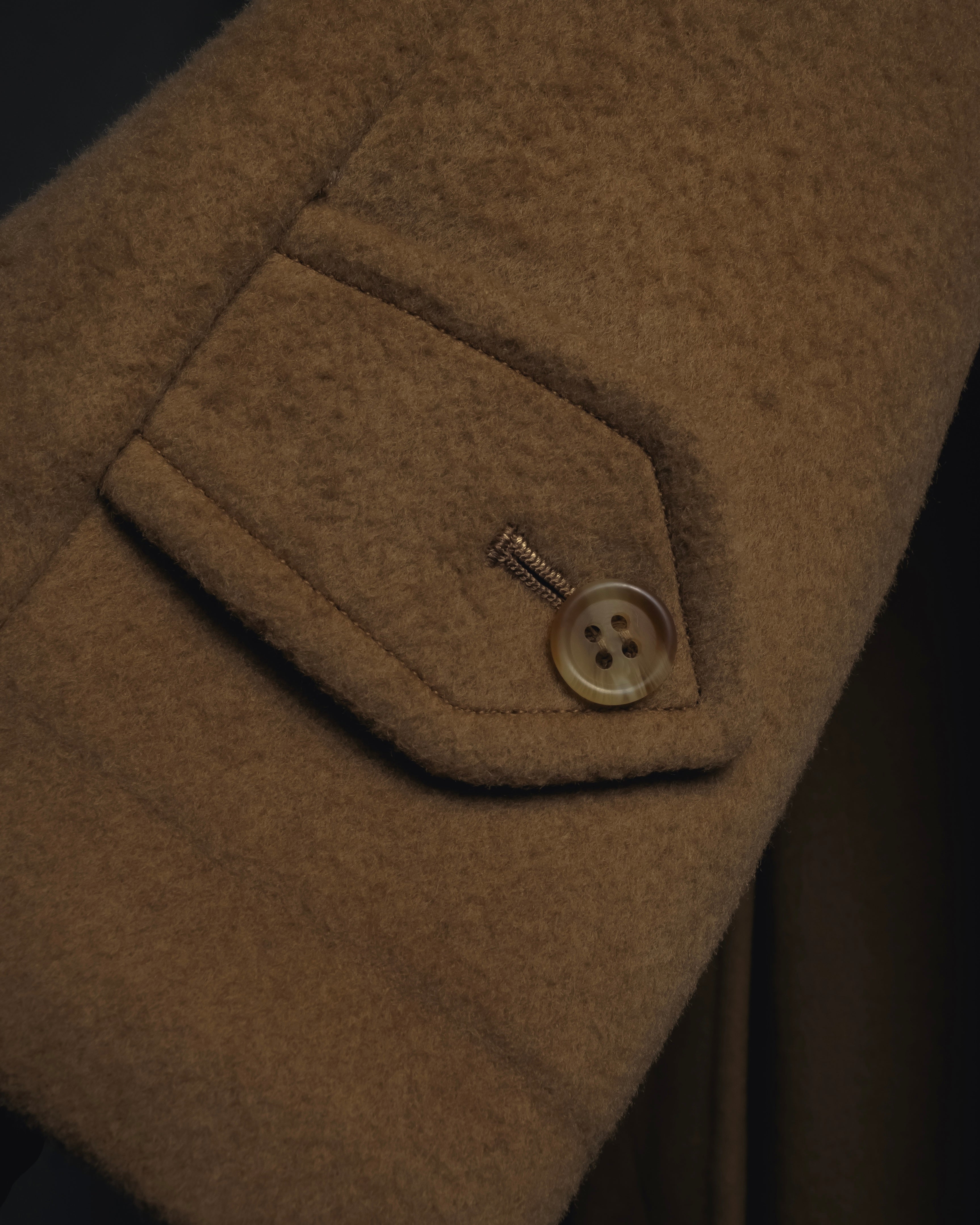 "BURBERRYS" 80’s-90’s Fly-front wool cashmere coat