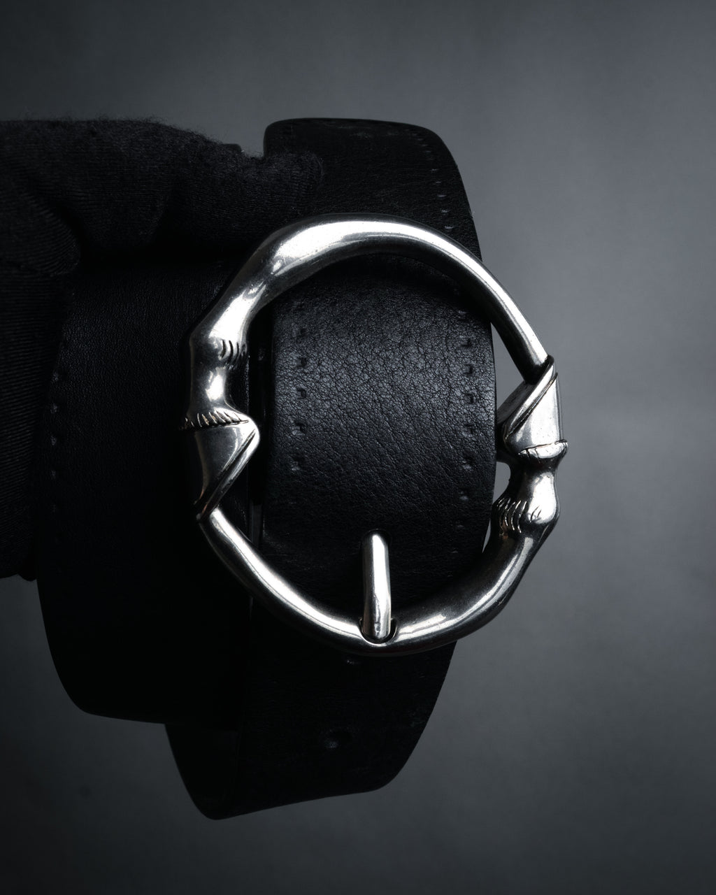 “GUCCI” 1996-2001 Horse leg leather belt