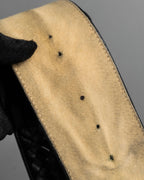 "BOTTEGA VENETA" Intrecciato style wide leather belt