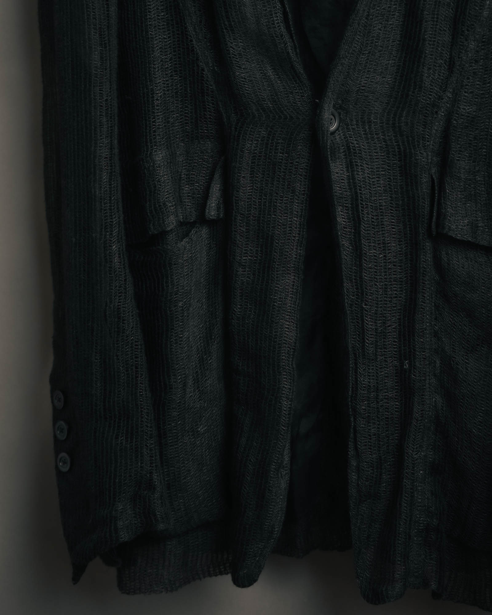 -SPECIAL- “Rick Owens” 2000’s Open weave shawl cardigan