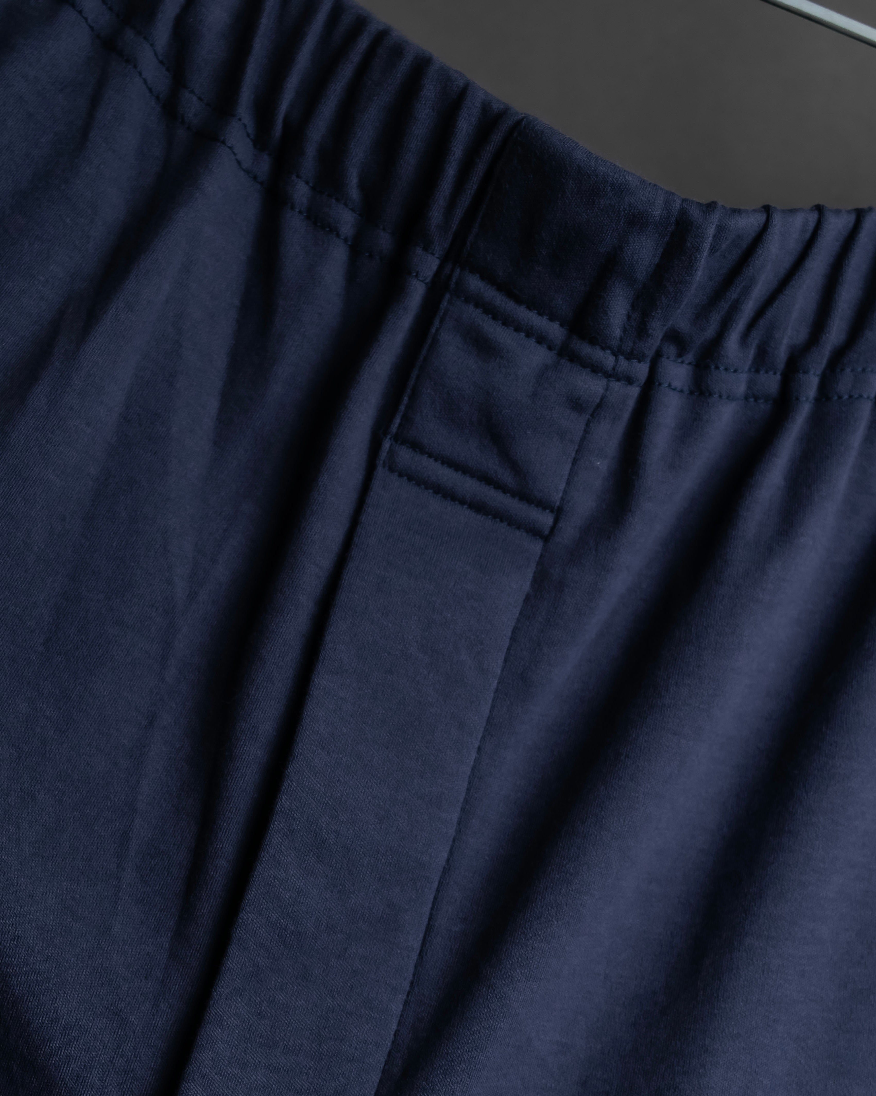 "CELINE" Piping design blue pajama set up