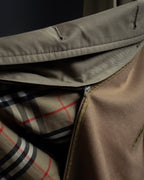 "BURBERRYS" Traditional detail double-breasted stand color trench coat