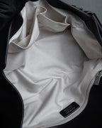 "Salvatore Ferragamo" Gancini motif design leather bowling bag