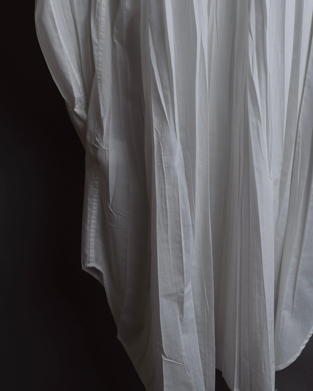 "ISSEY MIYAKE" Pleated design polyester long shirt