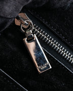 "CELINE" Horizontal form suede one-handle bag