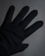 "Christian Dior" Wool and suede cuff gloves