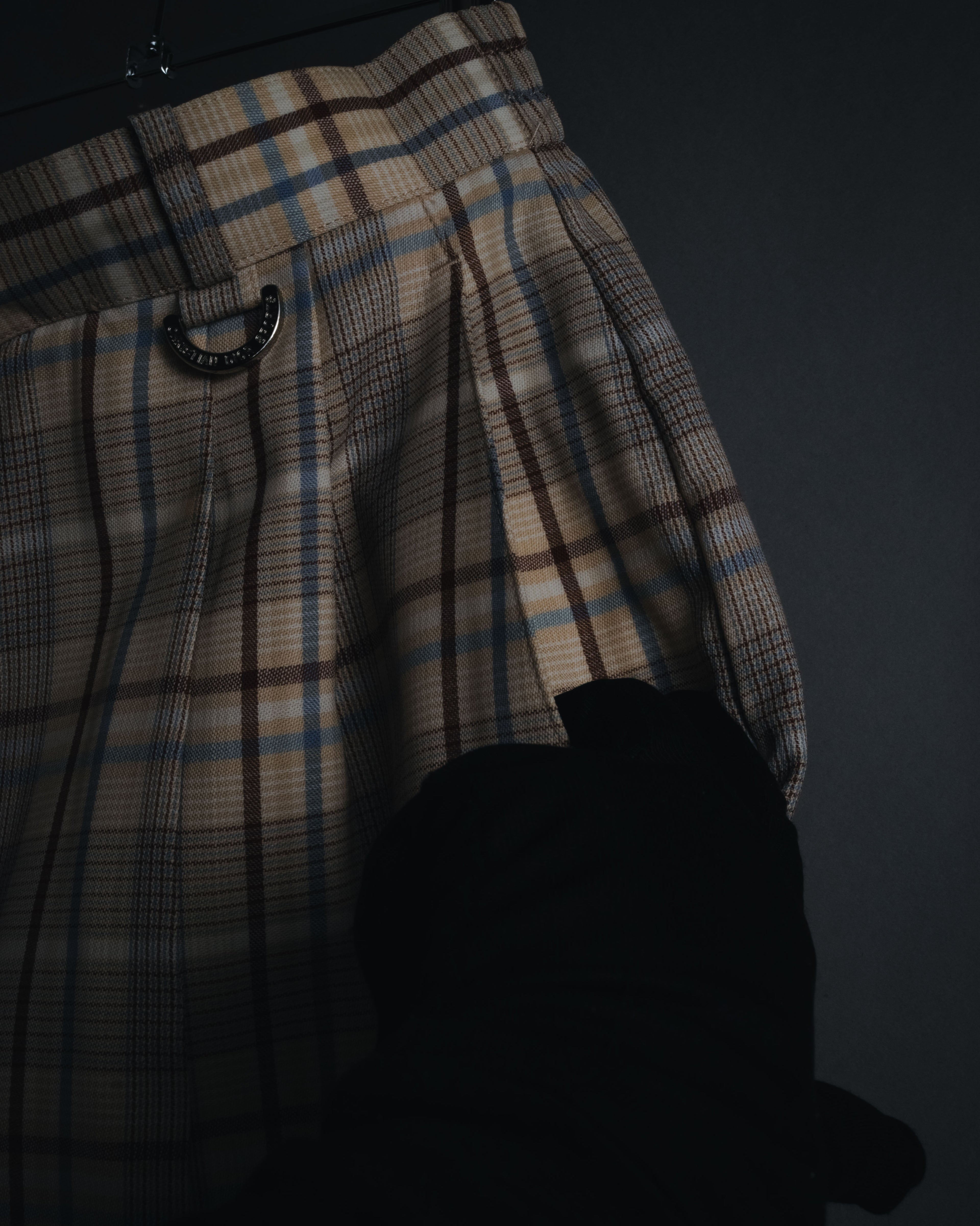 "Christian Dior SPORTS" 90’s checked pleated wide trousers