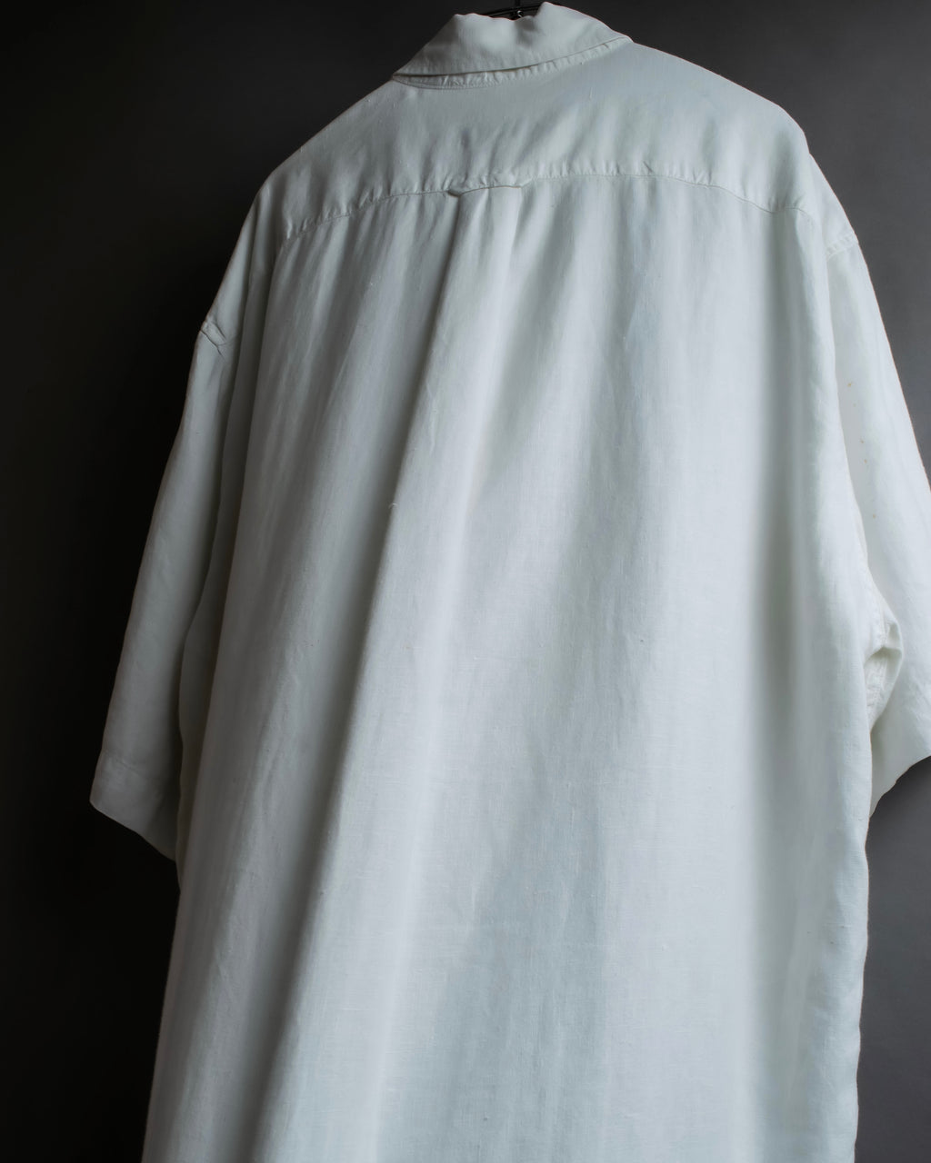 "HUGO BOSS" Linen oversized half sleeve button down shirt