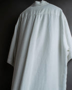 "HUGO BOSS" Linen oversized half sleeve button down shirt