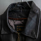 "Vintage oversized zip up leather jacket"