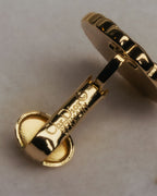 “Christian Dior” 80’s-90’s Laurel rope motif D logo earrings