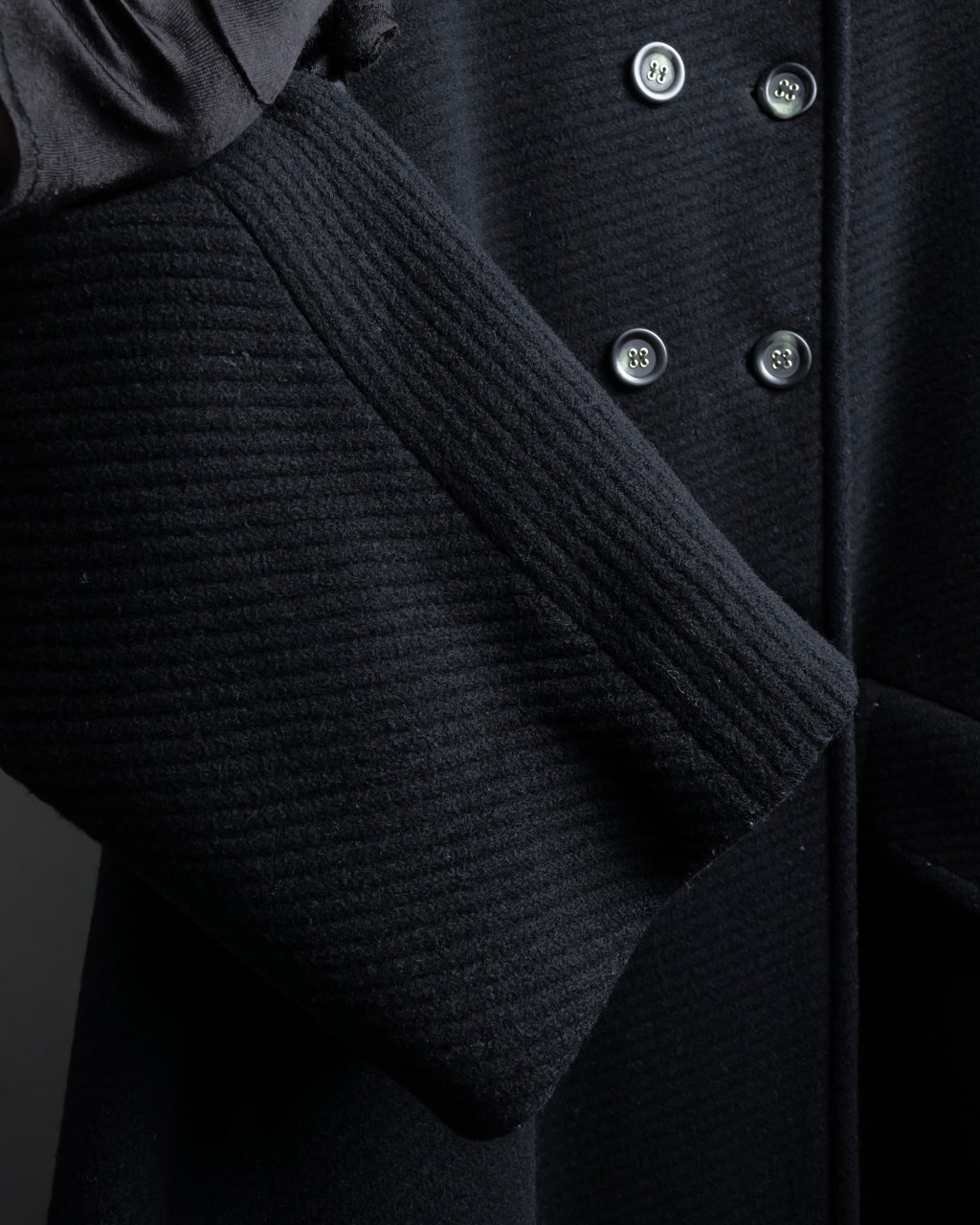 "Valentino Garavani"Shawl collar A-line silhouette long coat