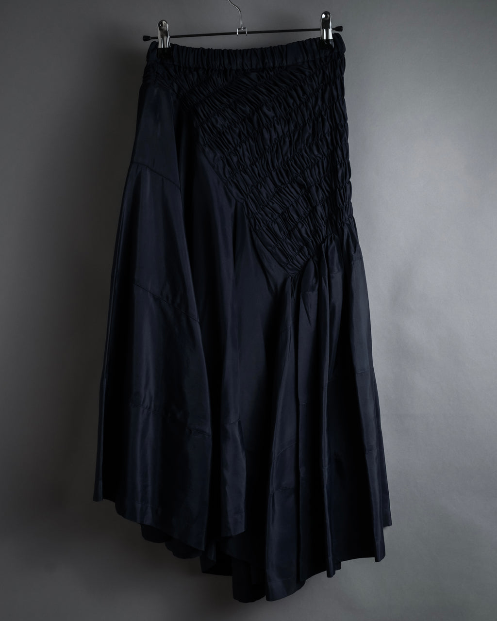 "COMME des GARÇONS" 90SS triacetate smocked asymmetric skirt