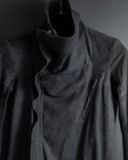 -SPECIAL- "Rick Owens" 13AW Ribbed leather zip-up jacket