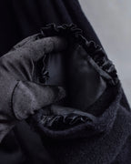 "GIANFRANCO FERRE" Structured wool satin ruffle inner detail set up