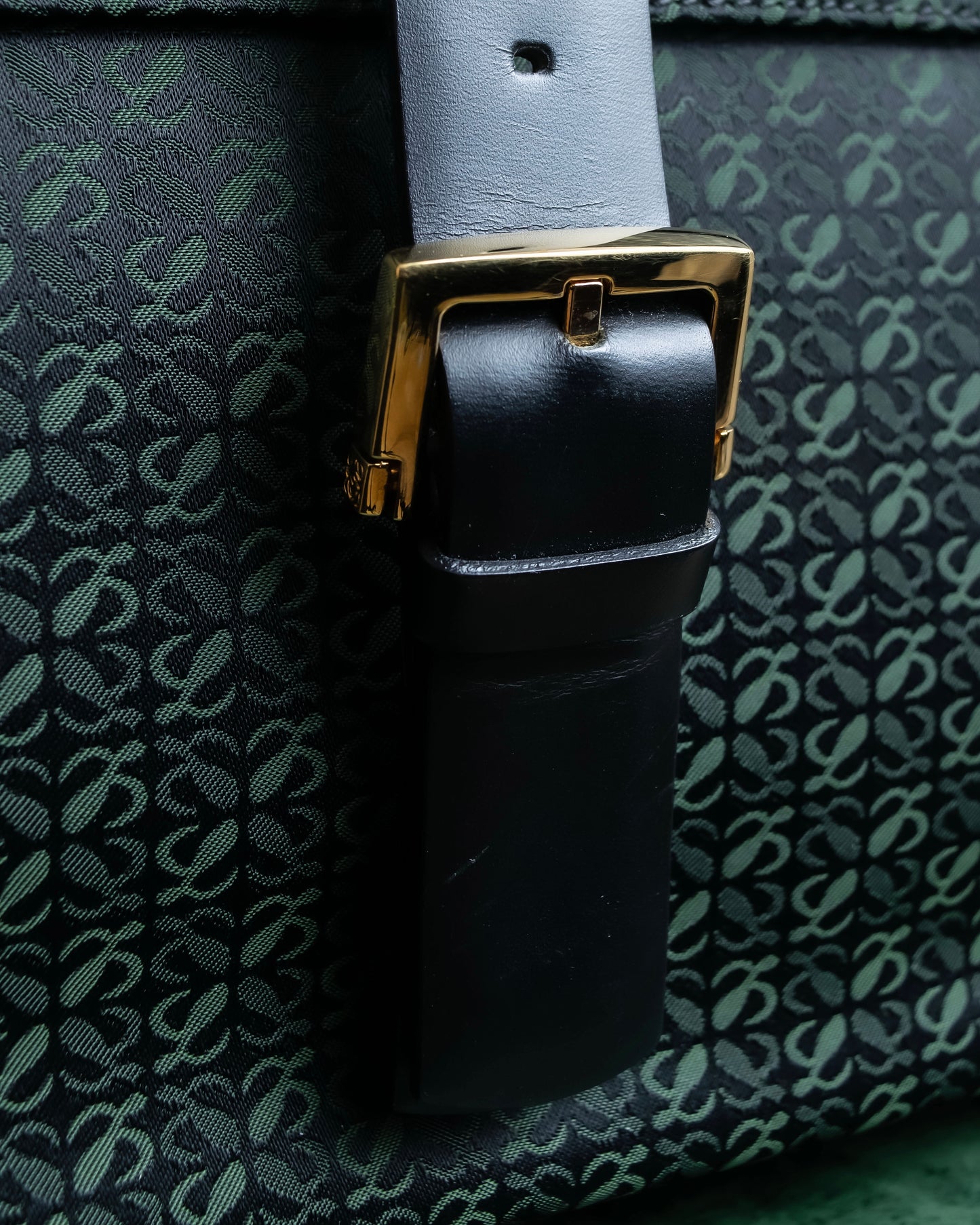 "LOEWE"  Anagram pattern combination leather shoulder bag