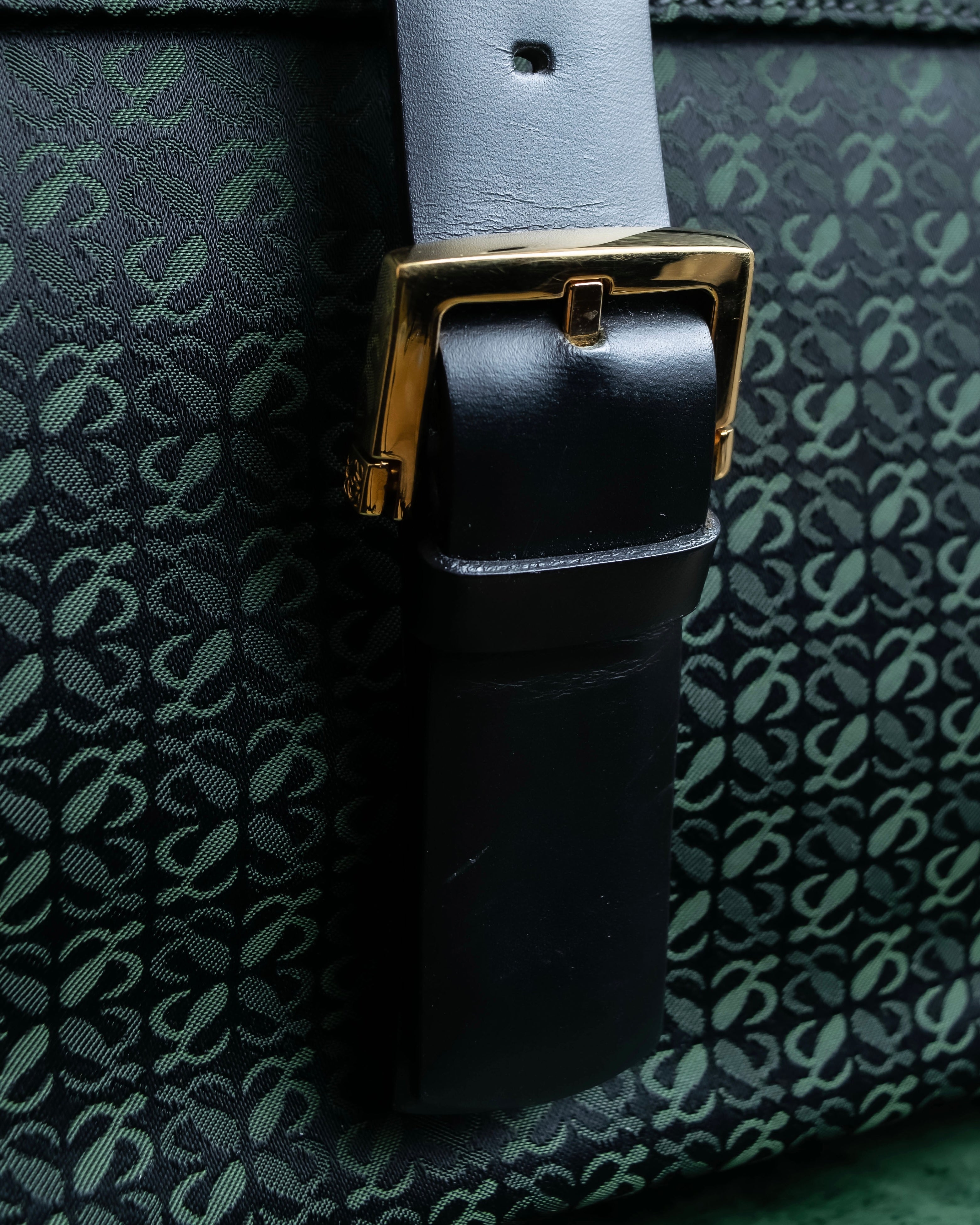 "LOEWE" Anagram pattern combination leather shoulder bag