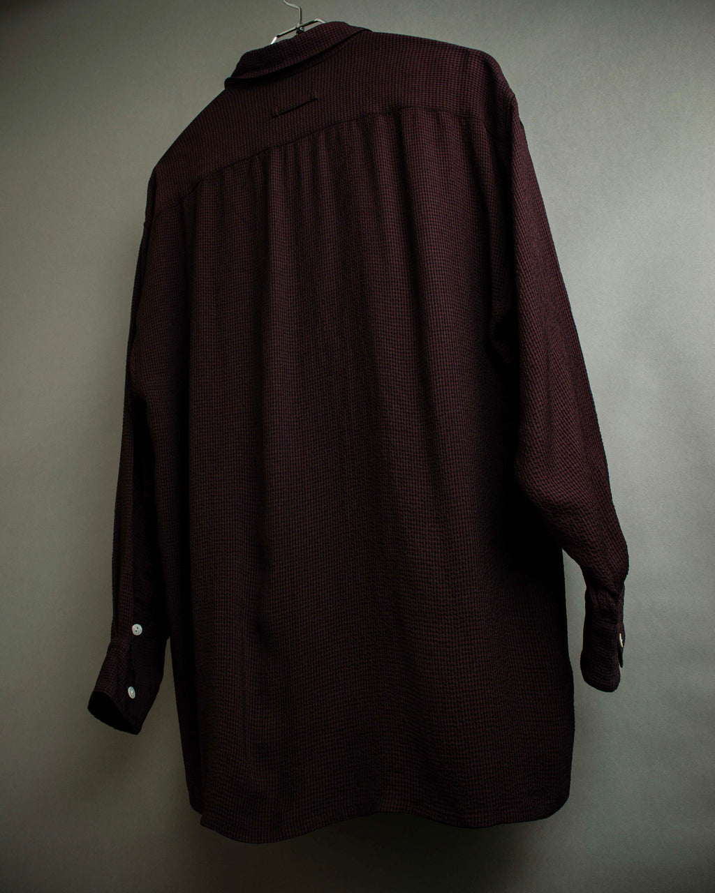 "JEAN PAUL GAULTIER" Draping form burgundy shirt