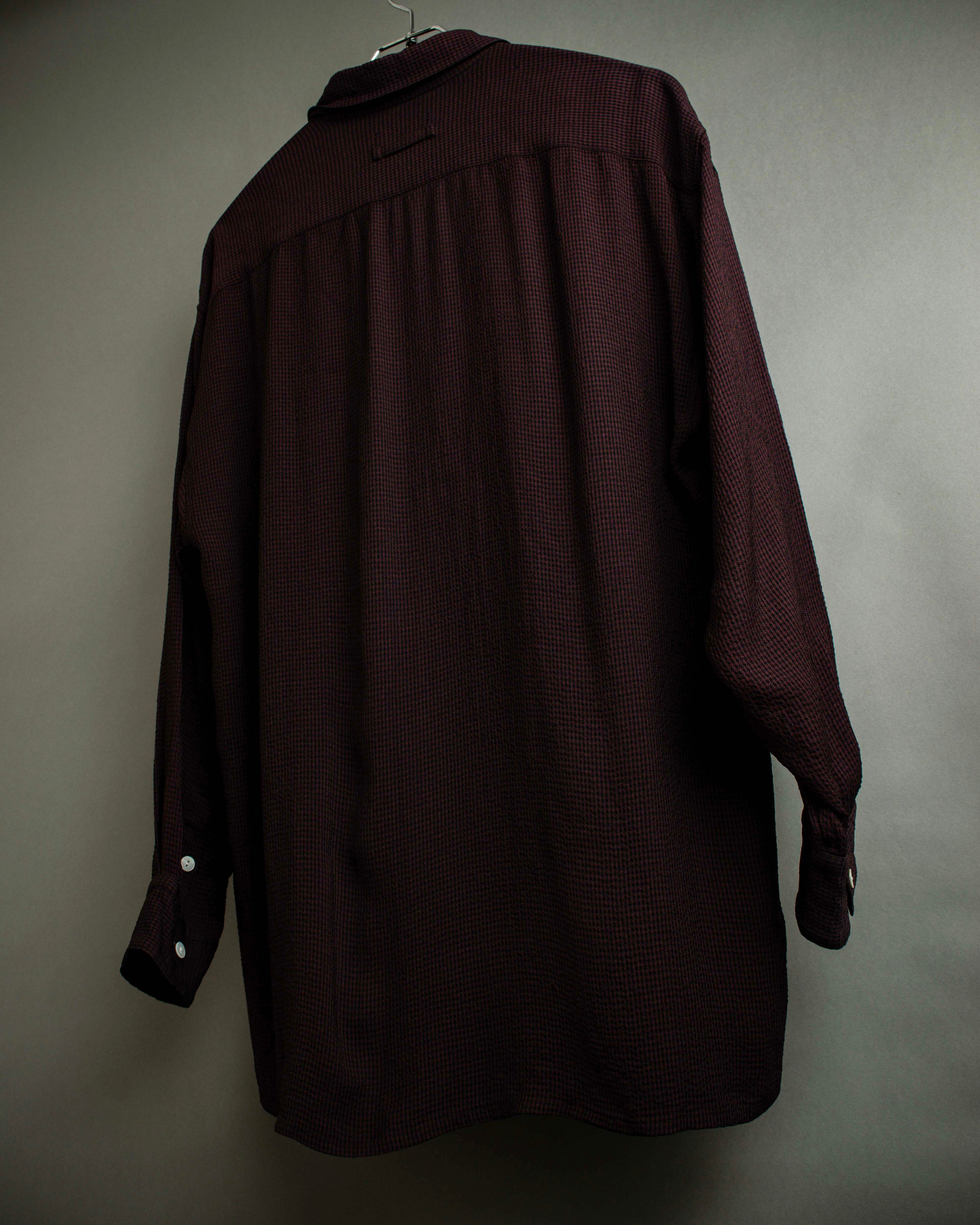 "JEAN PAUL GAULTIER" Draping form burgundy shirt