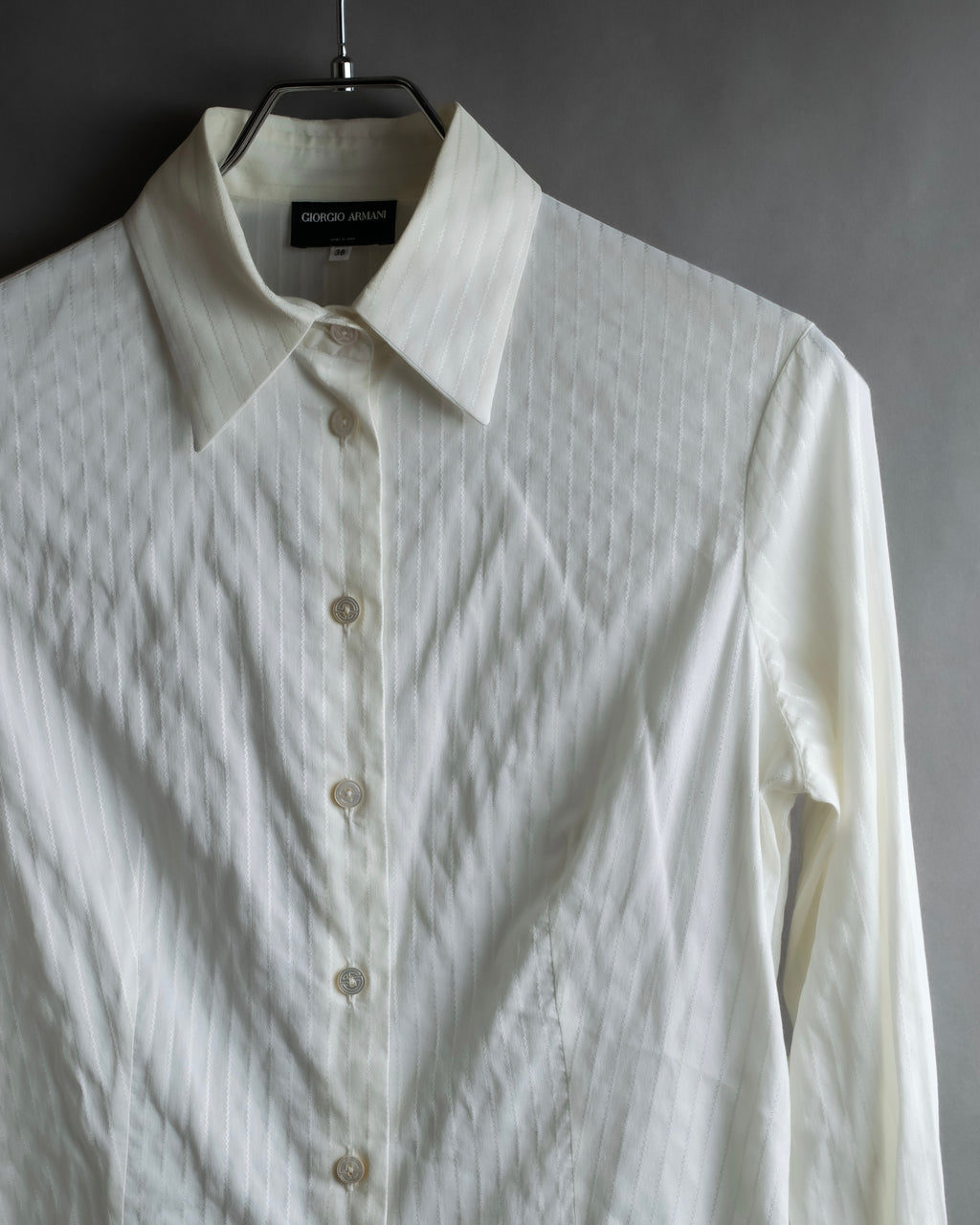 "GIORGIO ARMANI" Delicate striped white shirt