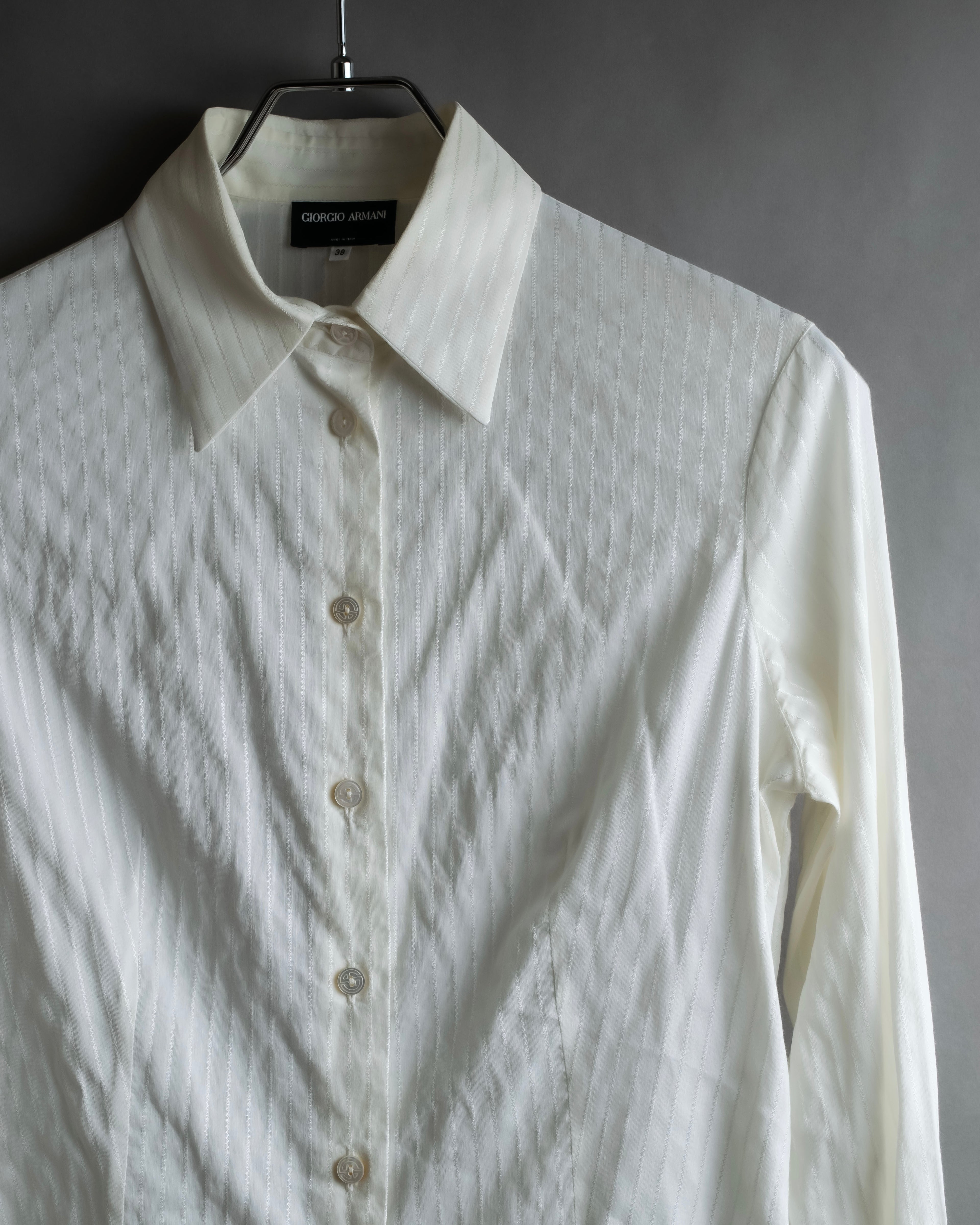 "GIORGIO ARMANI" Delicate striped white shirt