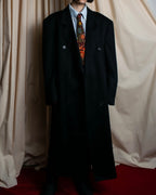 "Vintage super maxi length double-breasted oversized chester coat"