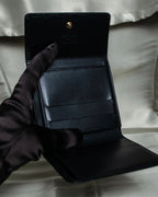 "Louis Vuitton" Horizontal Stripe Compact Leather Wallet